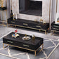 Enclosed Storage Media Console Glass TV Stand Console for Living Room Clearhalo 'furn' 'furn_tv_stands_entertainment_centers' 'Furniture' 'Living Room Furniture' 'TV Stands & Entertainment Centers' 'TV Stands & Media Storage Furniture' 'tv_stands_entertainment_centers' 6498532