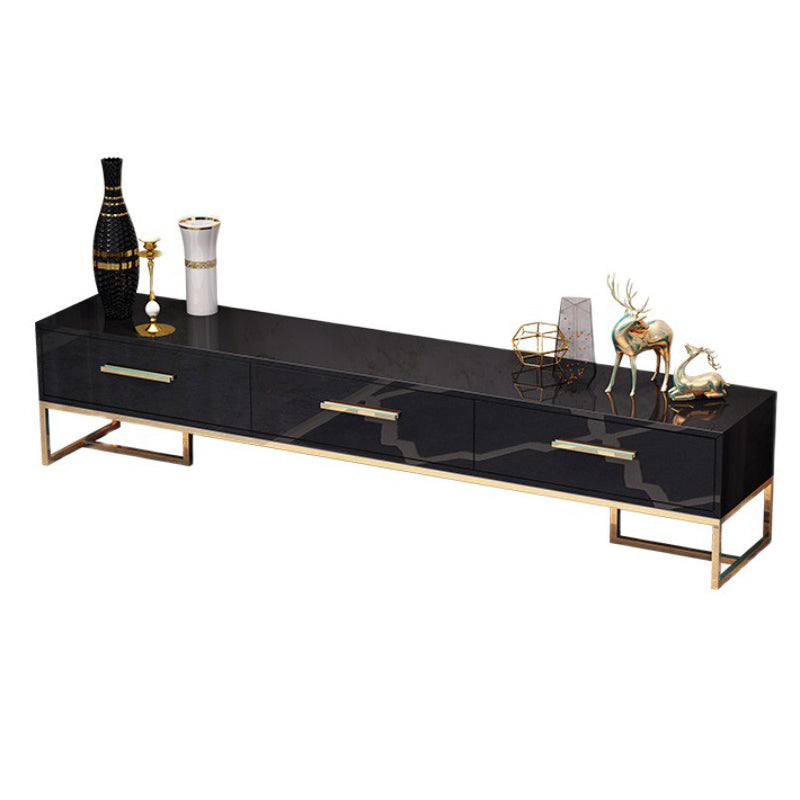 Enclosed Storage Media Console Glass TV Stand Console for Living Room Clearhalo 'furn' 'furn_tv_stands_entertainment_centers' 'Furniture' 'Living Room Furniture' 'TV Stands & Entertainment Centers' 'TV Stands & Media Storage Furniture' 'tv_stands_entertainment_centers' 6498534