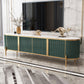 Enclosed Storage Media Console Glam TV Stand Console for Living Room
