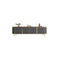 Enclosed Storage Media Console Glam TV Stand Console for Living Room