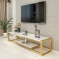 Glam Media Console Console de rangement ouverte pour salon