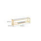 Glam Media Console Console de rangement ouverte pour salon