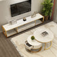 Console multimédia Glam, meuble TV à rangement ouvert, pour salon