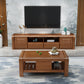 Traditional TV Console Rubber Wood Open Storage TV Stand Console for Living Room Clearhalo 'furn' 'furn_tv_stands_entertainment_centers' 'Furniture' 'Living Room Furniture' 'TV Stands & Entertainment Centers' 'TV Stands & Media Storage Furniture' 'tv_stands_entertainment_centers' 6498590