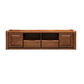 Traditional TV Console Rubber Wood Open Storage TV Stand Console for Living Room 79"L x 17"W x 18.5"H Walnut Clearhalo 'furn' 'furn_tv_stands_entertainment_centers' 'Furniture' 'Living Room Furniture' 'TV Stands & Entertainment Centers' 'TV Stands & Media Storage Furniture' 'tv_stands_entertainment_centers' 6498592