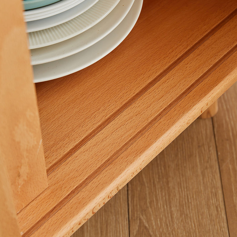 Display scandinavo Porte di faggio in vetro cabine mobile a buffet con porte per soggiorno