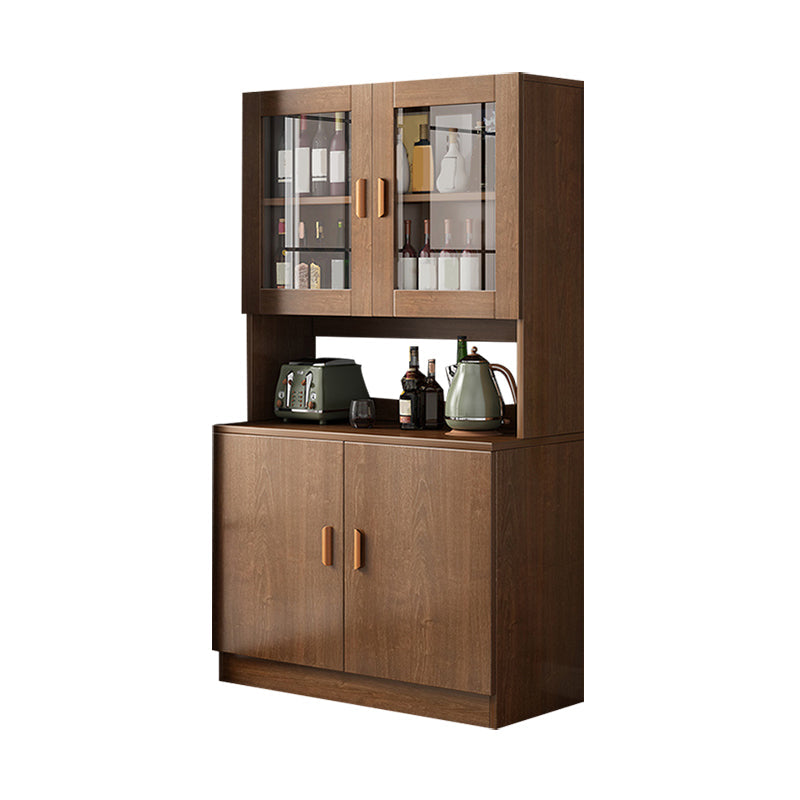 Contemporary Dining Hutch Faux Wood Buffet Cabinet with Doors Clearhalo 'Display & China Cabinets' 'display_china_cabinets' 'furn' 'furn_display_china_cabinets' 'Furniture' 'Kitchen & Dining Furniture' 6498666