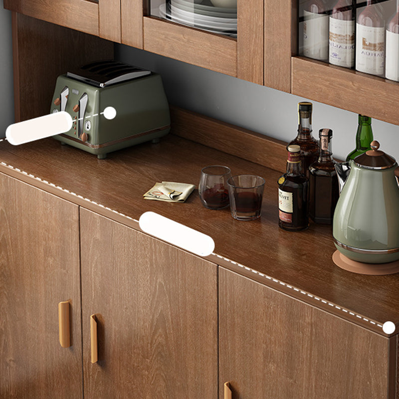 Contemporary Dining Hutch Faux Wood Buffet Cabinet with Doors Clearhalo 'Display & China Cabinets' 'display_china_cabinets' 'furn' 'furn_display_china_cabinets' 'Furniture' 'Kitchen & Dining Furniture' 6498667