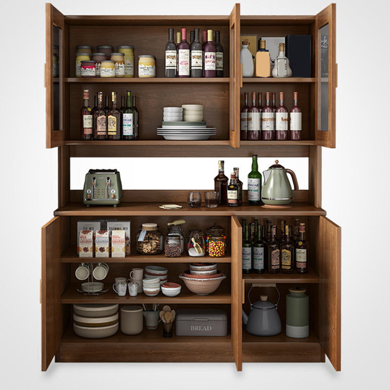 Contemporary Dining Hutch Faux Wood Buffet Cabinet with Doors Clearhalo 'Display & China Cabinets' 'display_china_cabinets' 'furn' 'furn_display_china_cabinets' 'Furniture' 'Kitchen & Dining Furniture' 6498668