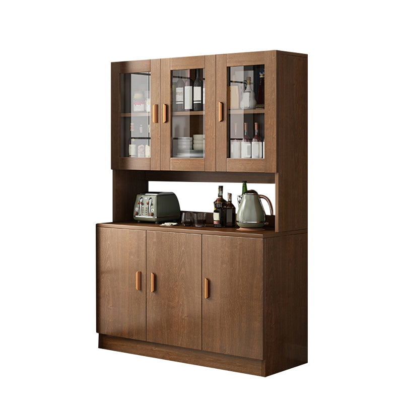 Contemporary Dining Hutch Faux Wood Buffet Cabinet with Doors Clearhalo 'Display & China Cabinets' 'display_china_cabinets' 'furn' 'furn_display_china_cabinets' 'Furniture' 'Kitchen & Dining Furniture' 6498671