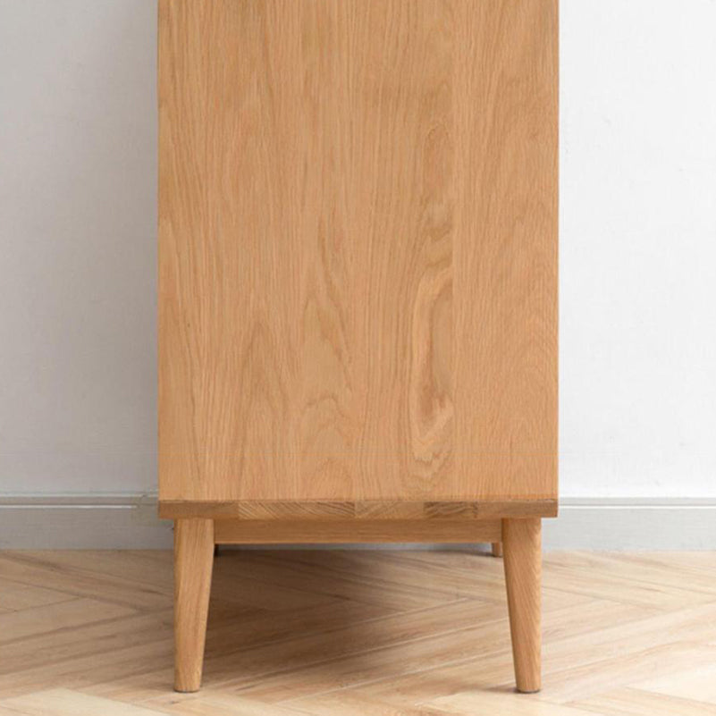 Display scandinavo stand olio in vetro in vetro a buffet mobile a buffet con porte per soggiorno