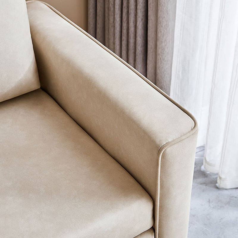 Faux Leather Sofa Bed with 2 Pillows Contemporary Seating 2 Seater