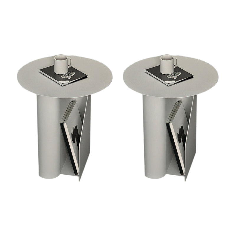 Contemporary Bedside Cabinet Open Storage Night Table for Bedroom White 2 Piece Set Clearhalo 'Bedroom Furniture' 'furn' 'furn_night_stand' 'Furniture' 'night_stand' 'Nightstands' 6498729