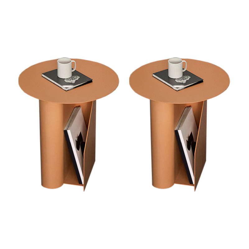 Contemporary Bedside Cabinet Open Storage Night Table for Bedroom Orange 2 Piece Set Clearhalo 'Bedroom Furniture' 'furn' 'furn_night_stand' 'Furniture' 'night_stand' 'Nightstands' 6498732