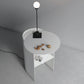 1 Shelf Industrial Night Table Metal Nightstand Open Storage ,20" Tall White 1 Piece Clearhalo 'Bedroom Furniture' 'furn' 'furn_night_stand' 'Furniture' 'night_stand' 'Nightstands' 6498748