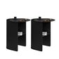 1 Shelf Industrial Night Table Metal Nightstand Open Storage ,20" Tall Black 2 Piece Set Clearhalo 'Bedroom Furniture' 'furn' 'furn_night_stand' 'Furniture' 'night_stand' 'Nightstands' 6498750