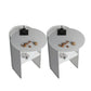 1 Shelf Industrial Night Table Metal Nightstand Open Storage ,20" Tall White 2 Piece Set Clearhalo 'Bedroom Furniture' 'furn' 'furn_night_stand' 'Furniture' 'night_stand' 'Nightstands' 6498752