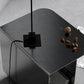 1 Shelf Industrial Night Table Metal Open Storage Nightstand ,15" Tall
