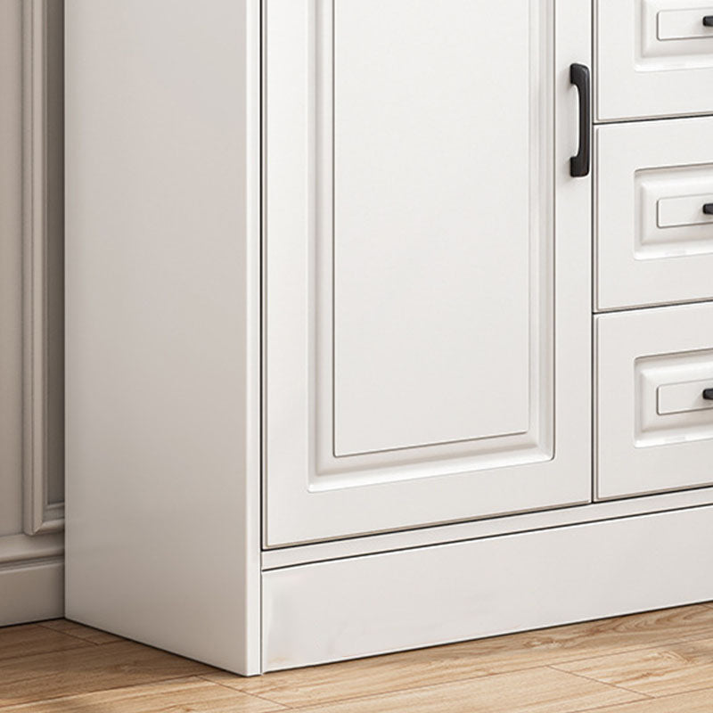 Commode en bois manufacturé avec coffre de rangement contemporain de 13,65 pouces de largeur