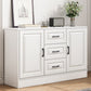 Commode en bois manufacturé avec coffre de rangement contemporain de 13,65 pouces de largeur