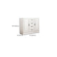 Commode en bois manufacturé avec coffre de rangement contemporain de 13,65 pouces de largeur