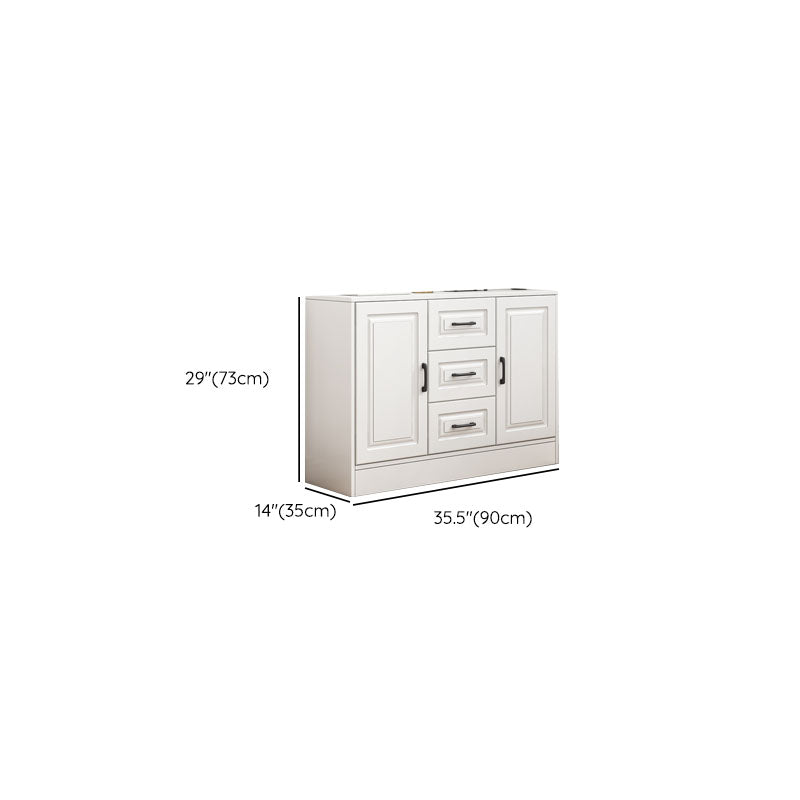 Commode en bois manufacturé avec coffre de rangement contemporain de 13,65 pouces de largeur