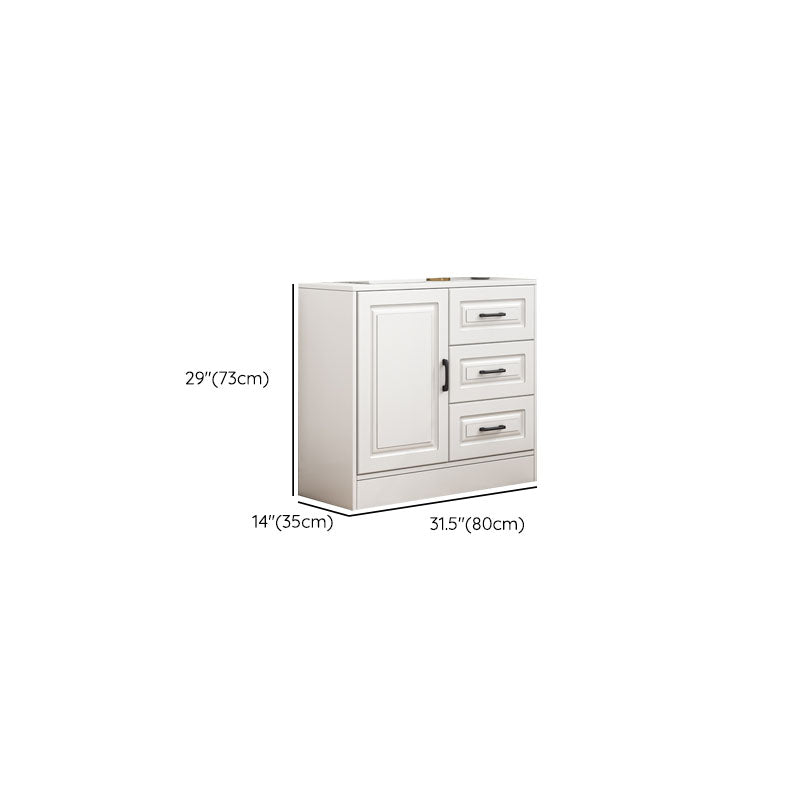 Commode en bois manufacturé avec coffre de rangement contemporain de 13,65 pouces de largeur