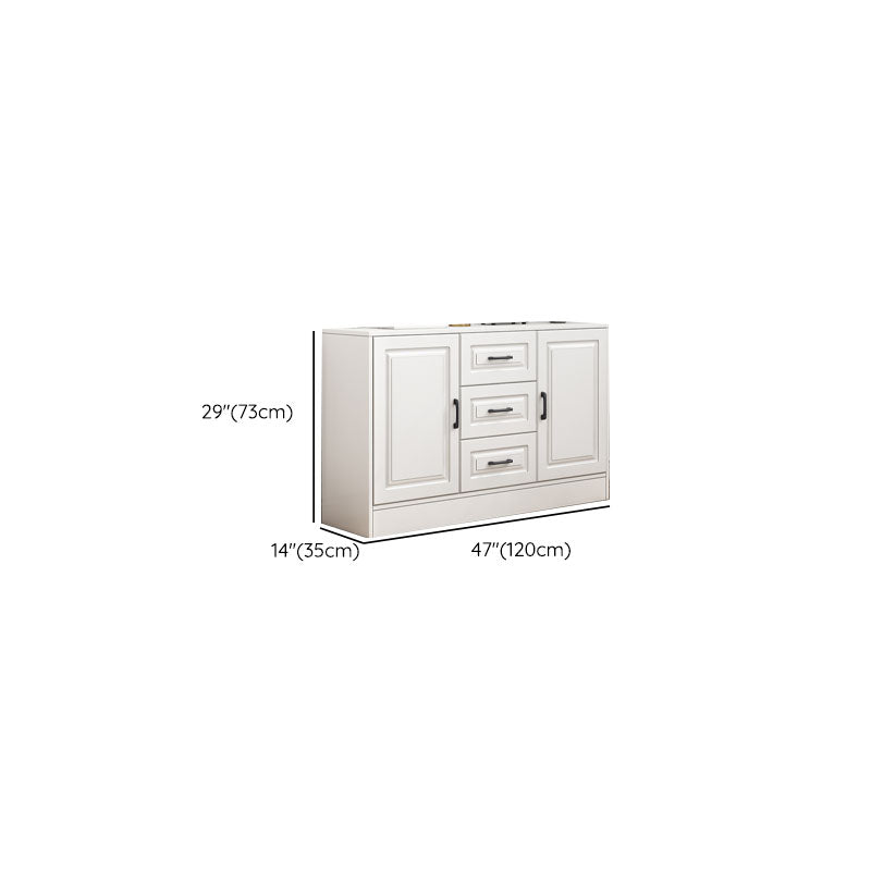 Commode en bois manufacturé avec coffre de rangement contemporain de 13,65 pouces de largeur
