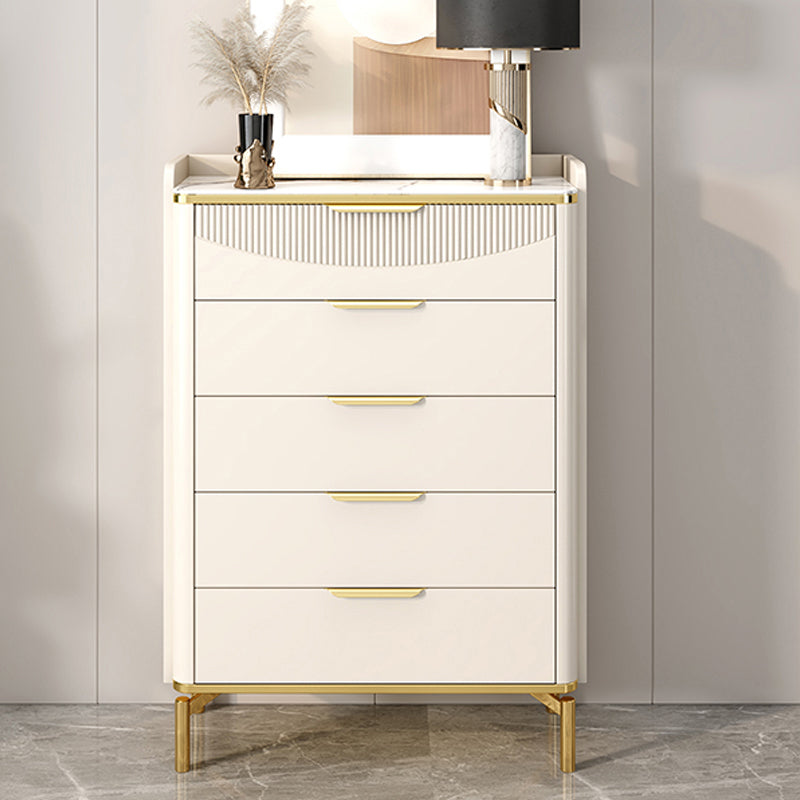 Glam Stone Chest Bedroom Storage Chest in White with Metal Legs 5 Clearhalo 'Bedroom Furniture' 'Dressers & Chests' 'dressers_chests' 'furn' 'furn_dressers_chests' 'Furniture' 6498936