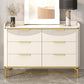 Glam Stone Chest Bedroom Storage Chest in White with Metal Legs 6 Clearhalo 'Bedroom Furniture' 'Dressers & Chests' 'dressers_chests' 'furn' 'furn_dressers_chests' 'Furniture' 6498937