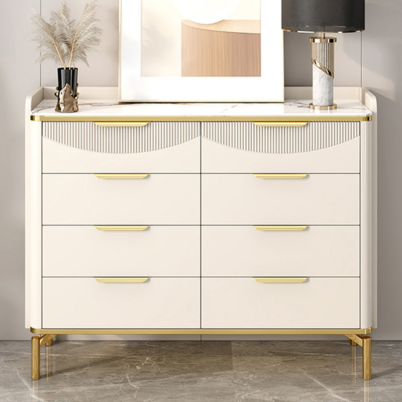 Glam Stone Chest Bedroom Storage Chest in White with Metal Legs 8 Clearhalo 'Bedroom Furniture' 'Dressers & Chests' 'dressers_chests' 'furn' 'furn_dressers_chests' 'Furniture' 6498941
