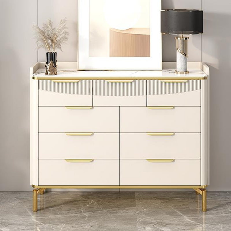 Glam Stone Chest Bedroom Storage Chest in White with Metal Legs 9 Clearhalo 'Bedroom Furniture' 'Dressers & Chests' 'dressers_chests' 'furn' 'furn_dressers_chests' 'Furniture' 6498943