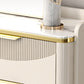 Glam Stone Chest Bedroom Storage Chest in White with Metal Legs Clearhalo 'Bedroom Furniture' 'Dressers & Chests' 'dressers_chests' 'furn' 'furn_dressers_chests' 'Furniture' 6498948
