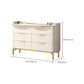 Glam Stone Chest Bedroom Storage Chest in White with Metal Legs Clearhalo 'Bedroom Furniture' 'Dressers & Chests' 'dressers_chests' 'furn' 'furn_dressers_chests' 'Furniture' 6498952