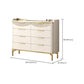 Glam Stone Chest Bedroom Storage Chest in White with Metal Legs Clearhalo 'Bedroom Furniture' 'Dressers & Chests' 'dressers_chests' 'furn' 'furn_dressers_chests' 'Furniture' 6498954