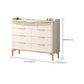 Glam Stone Chest Bedroom Storage Chest in White with Metal Legs Clearhalo 'Bedroom Furniture' 'Dressers & Chests' 'dressers_chests' 'furn' 'furn_dressers_chests' 'Furniture' 6498955