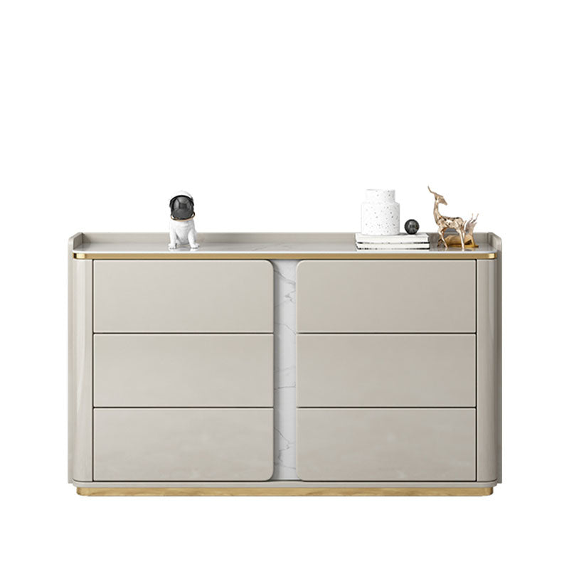 Commode de poitrine en pierre commode de rangement de style moderne pour chambre à coucher