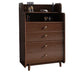 Glam Vertical Solid Wood Storage Chest Bedroom Chest with Drawers Nut-Brown 4 Clearhalo 'Bedroom Furniture' 'Dressers & Chests' 'dressers_chests' 'furn' 'furn_dressers_chests' 'Furniture' 6498977
