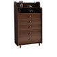 Glam Vertical Solid Wood Storage Chest Bedroom Chest with Drawers Nut-Brown 5 Clearhalo 'Bedroom Furniture' 'Dressers & Chests' 'dressers_chests' 'furn' 'furn_dressers_chests' 'Furniture' 6498978