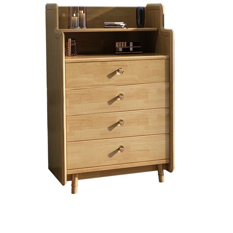 Glam Vertical Solid Wood Storage Chest Bedroom Chest with Drawers Natural 4 Clearhalo 'Bedroom Furniture' 'Dressers & Chests' 'dressers_chests' 'furn' 'furn_dressers_chests' 'Furniture' 6498984
