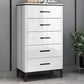 Contemporary Stone Storage Chest Bedroom Chest with Black Legs White 5 Clearhalo 'Bedroom Furniture' 'Dressers & Chests' 'dressers_chests' 'furn' 'furn_dressers_chests' 'Furniture' 6498996