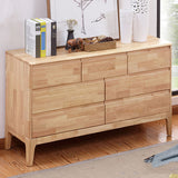 Rubber Wood Bedroom Chest Contemporary Storage Chest with Drawers