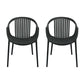 Nordic Style Arm Side Chairs Windsor Back Side Chair with Plastic Legs for Kitchen