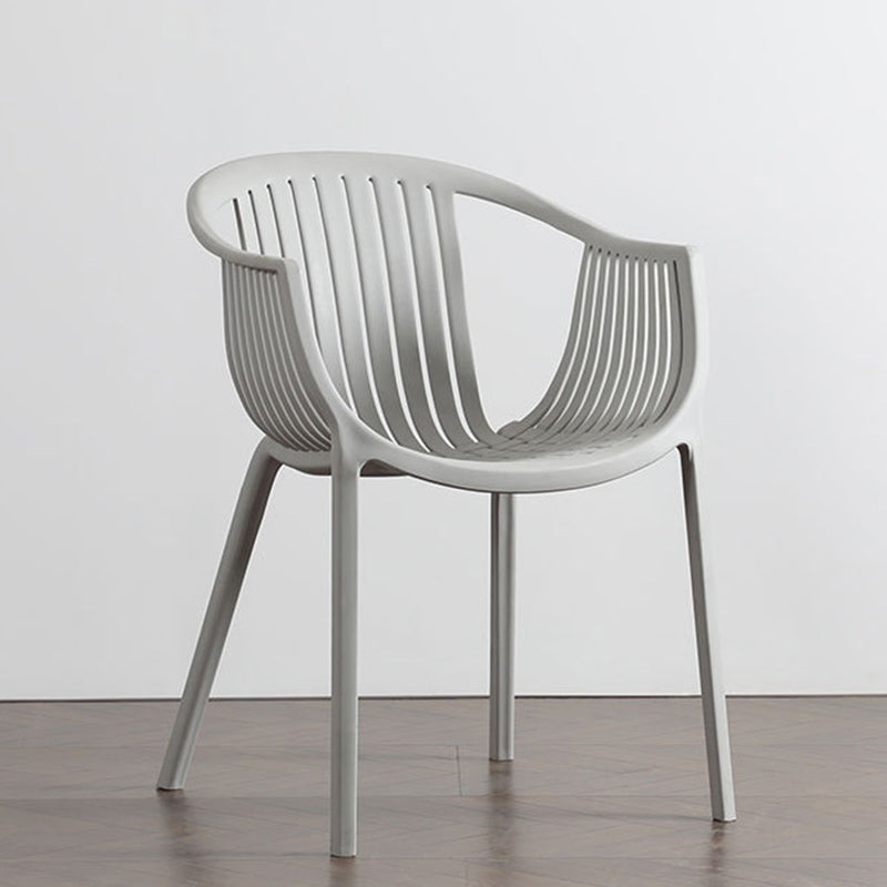 Nordic Style Arm Side Chairs Windsor Back Side Chair with Plastic Legs for Kitchen