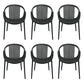 Nordic Style Arm Side Chairs Windsor Back Side Chair with Plastic Legs for Kitchen