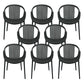 Nordic Style Arm Side Chairs Windsor Back Side Chair with Plastic Legs for Kitchen
