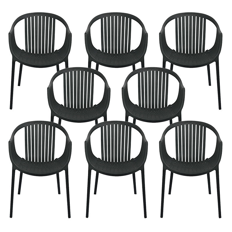 Nordic Style Arm Side Chairs Windsor Back Side Chair with Plastic Legs for Kitchen