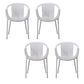 Nordic Style Arm Side Chairs Windsor Back Side Chair with Plastic Legs for Kitchen