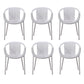 Nordic Style Arm Side Chairs Windsor Back Side Chair with Plastic Legs for Kitchen