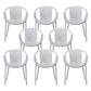 Nordic Style Arm Side Chairs Windsor Back Side Chair with Plastic Legs for Kitchen
